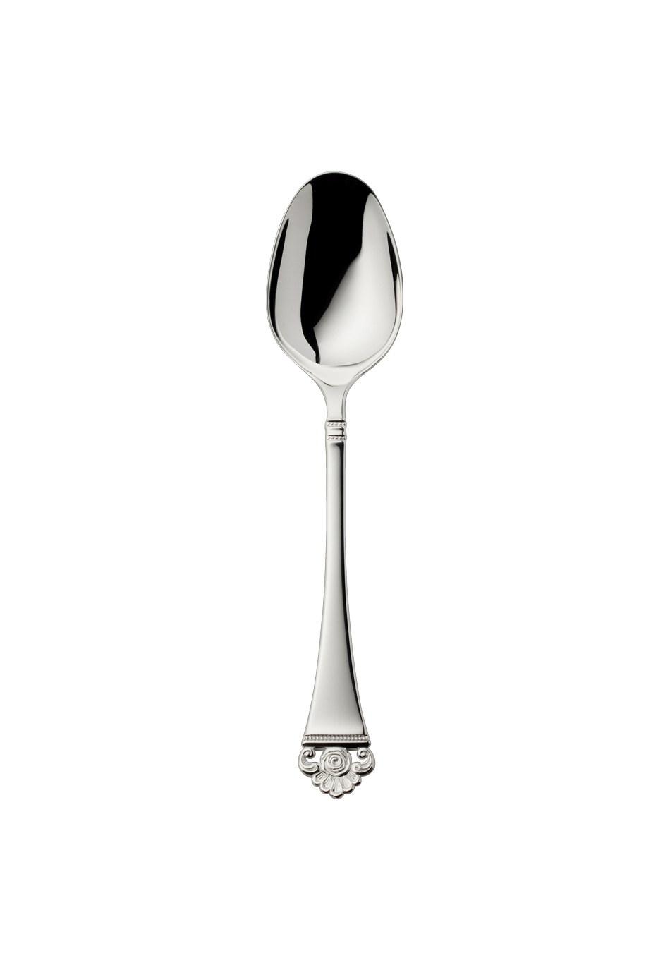 Rosenmuster Dessert Spoon (150g massive silverplated)