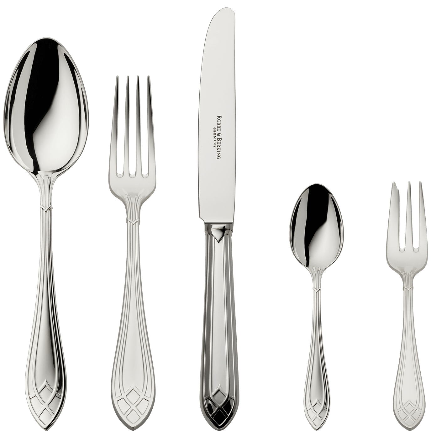 Arcade 5-piece place setting (150g massive silverplated)