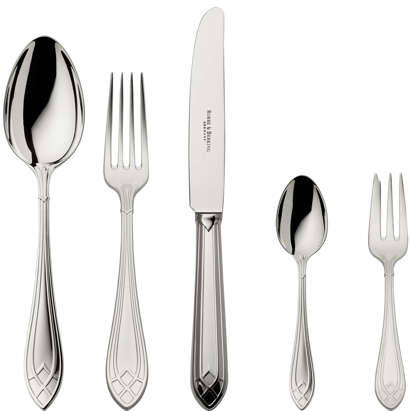 Arcade 5-piece place setting (150g massive silverplated)