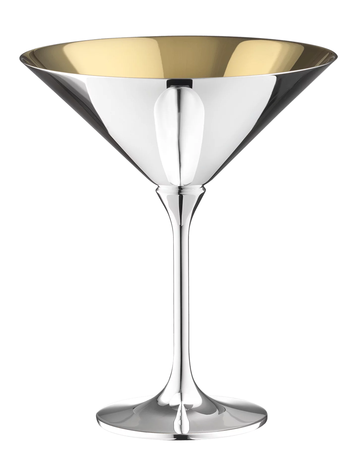 Dante Cocktail coupe, inside gold (90g silverplated, gold-plated inside)