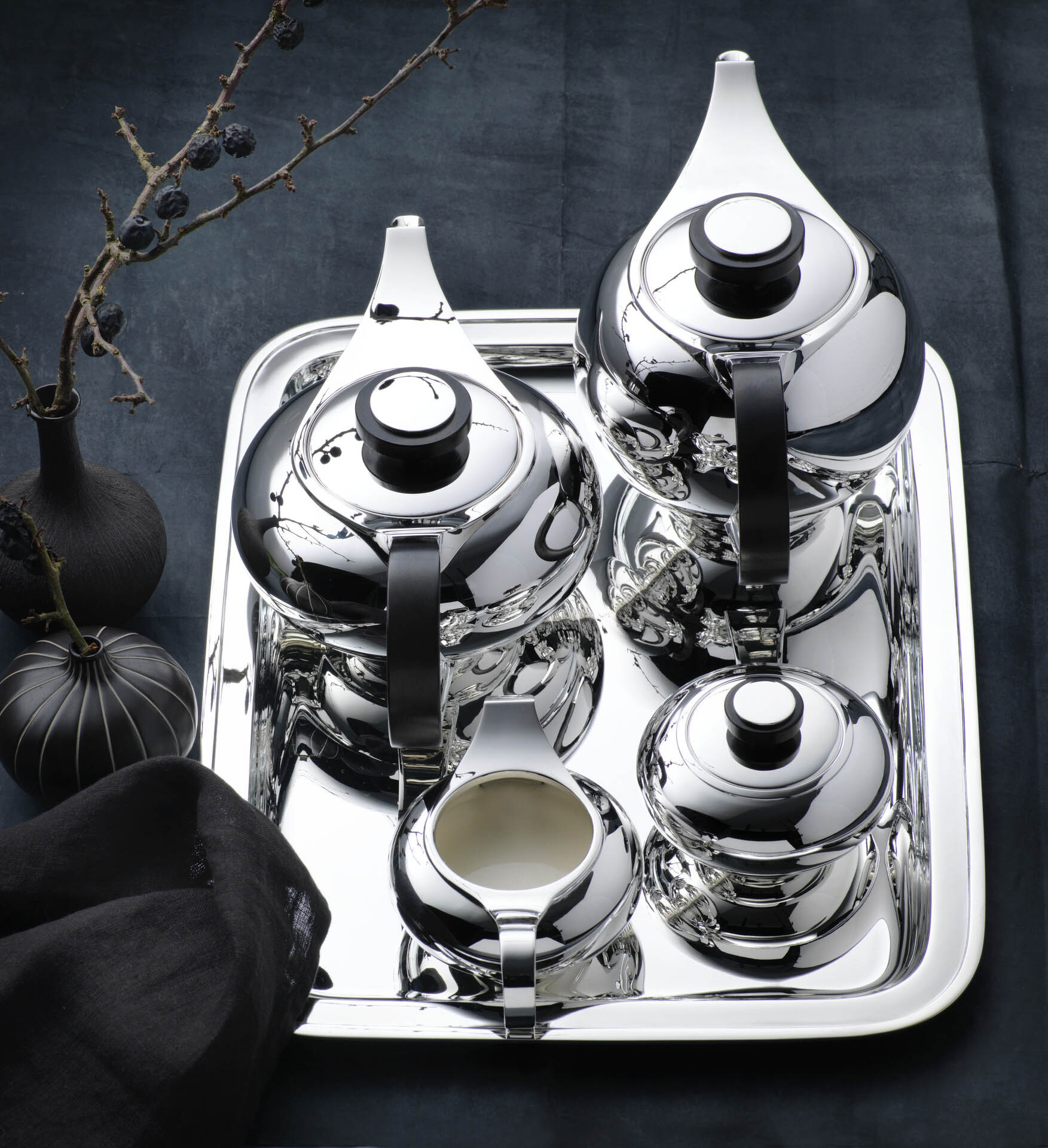 Neue Form Coffee and tea set, 5-pieces (925 Sterling Silver)