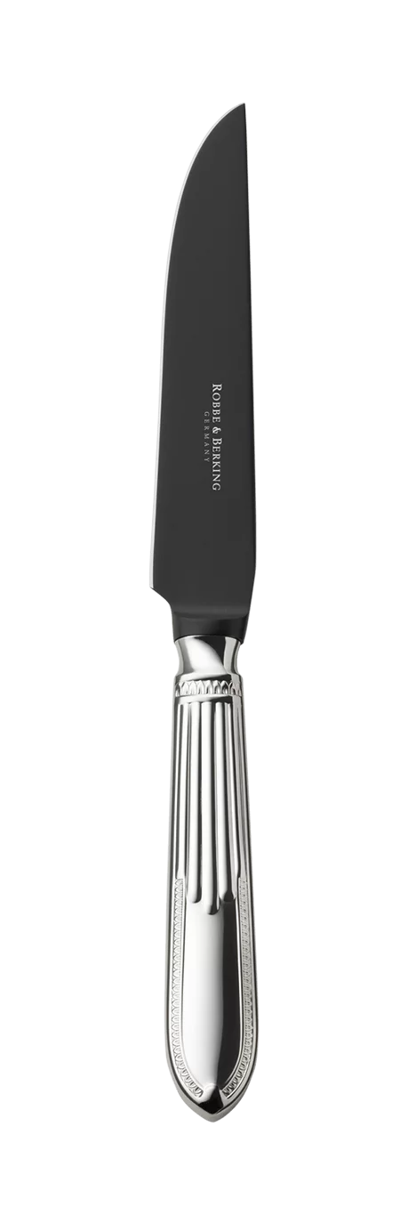 Belvedere Steak Knife Frozen Black (150g massive silverplated)