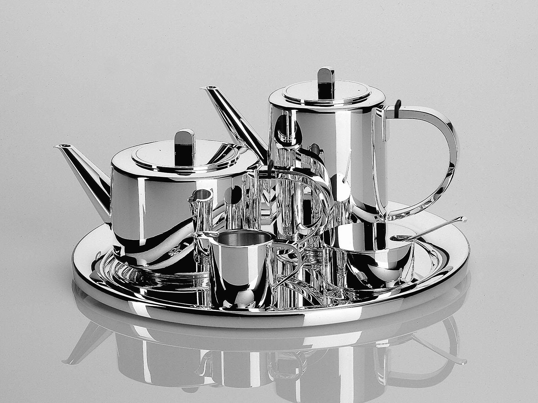 Alta Coffee and tea set, 5-pieces (925 Sterling Silver)