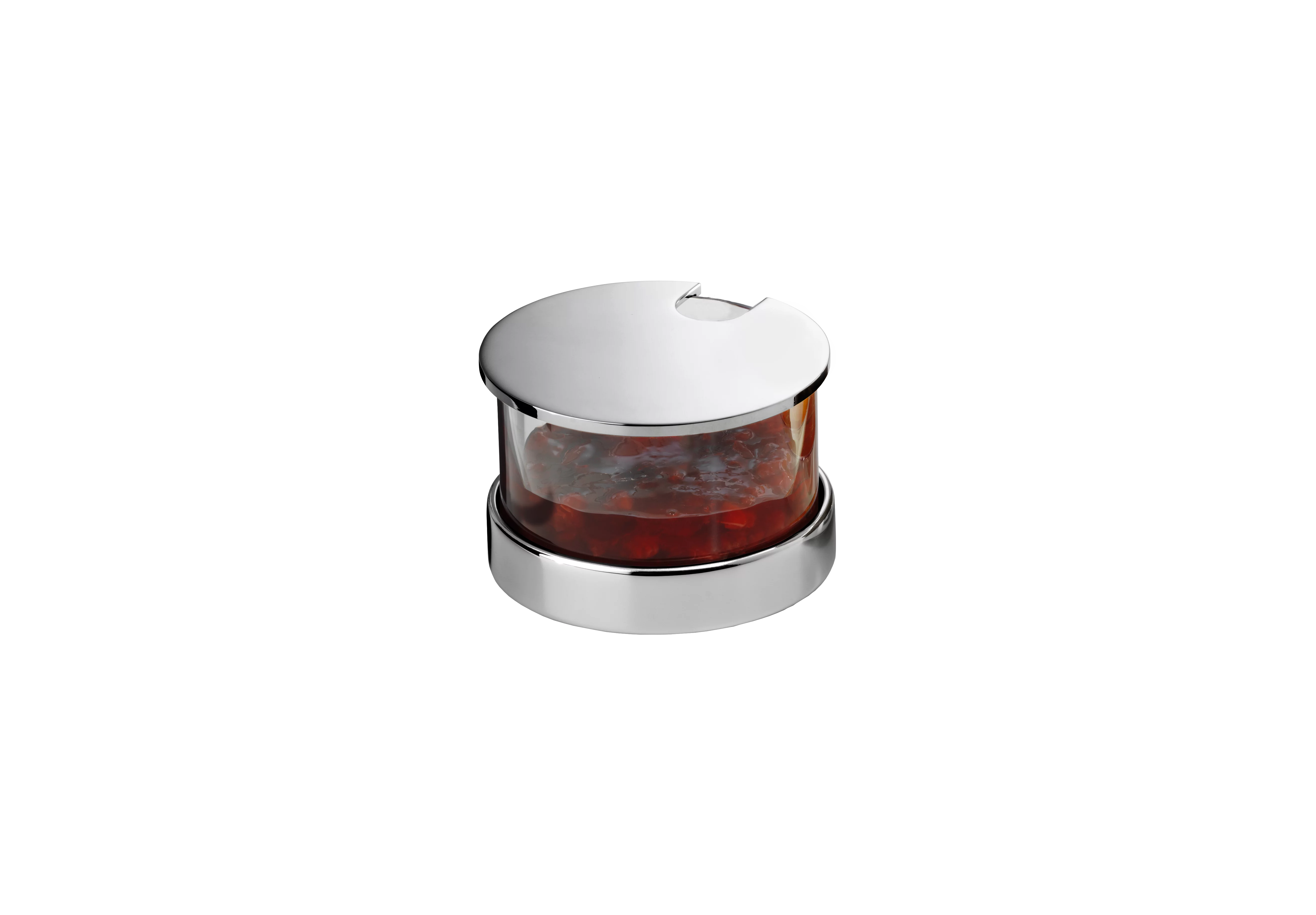 Jam server with silver-plated lid, height 5,8cm (90g silverplated)
