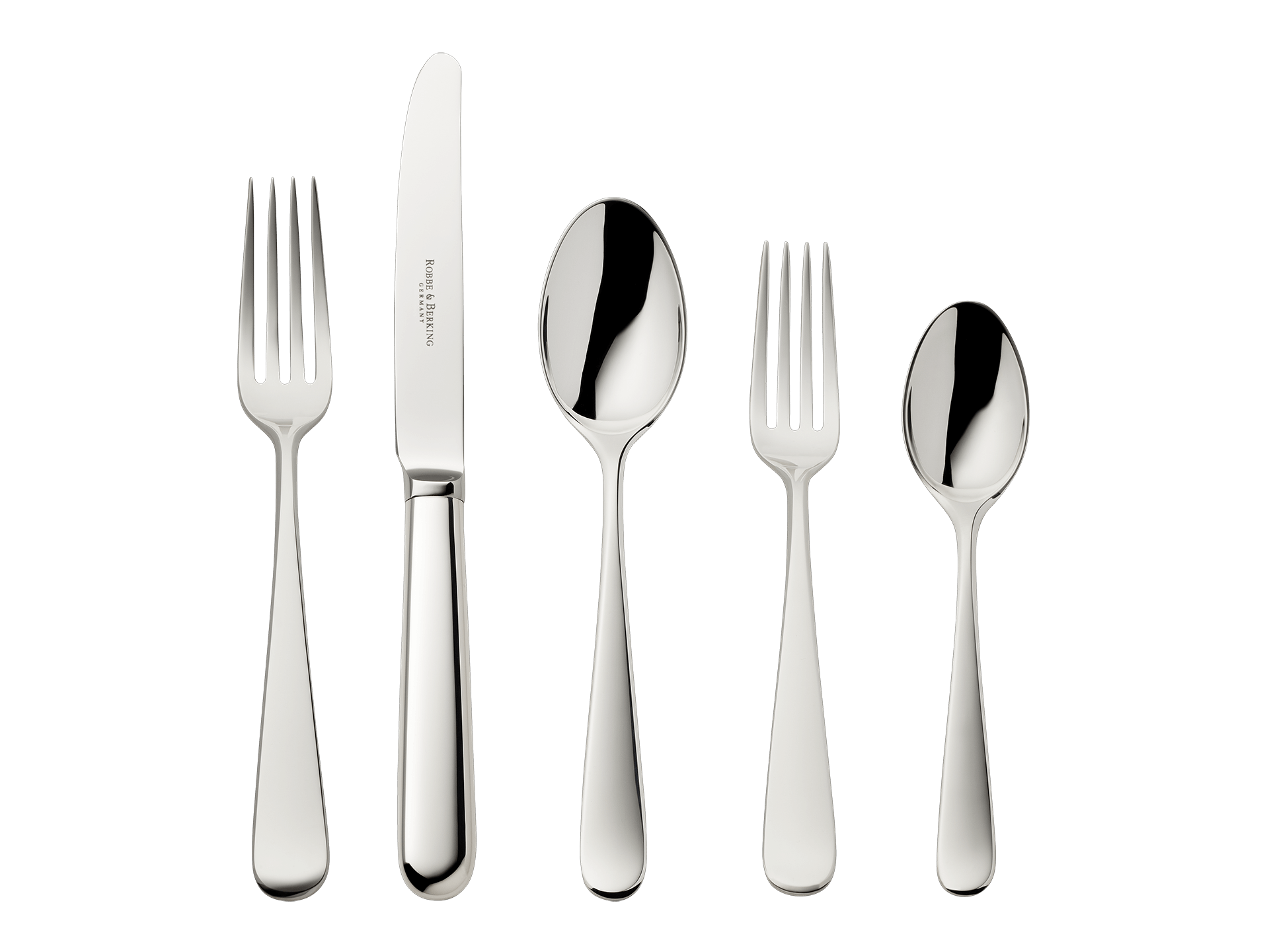 Dante 5-piece place setting (150g massive silverplated)