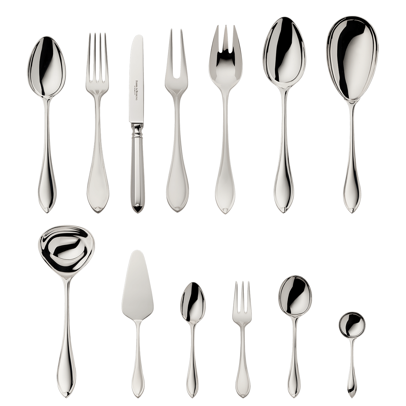 Navette 39-piece set (150g massive silverplated)