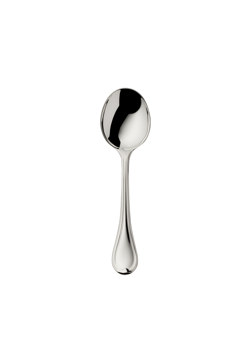 Classic-Faden Cream Spoon (Broth Spoon) (150g massive silverplated)