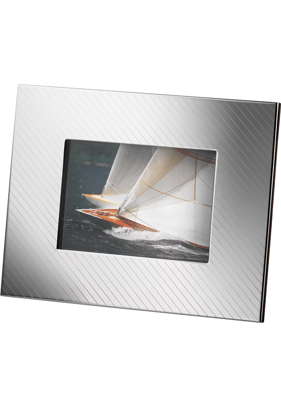 Picture Frame 9x13 Hatched  (90g silverplated)
