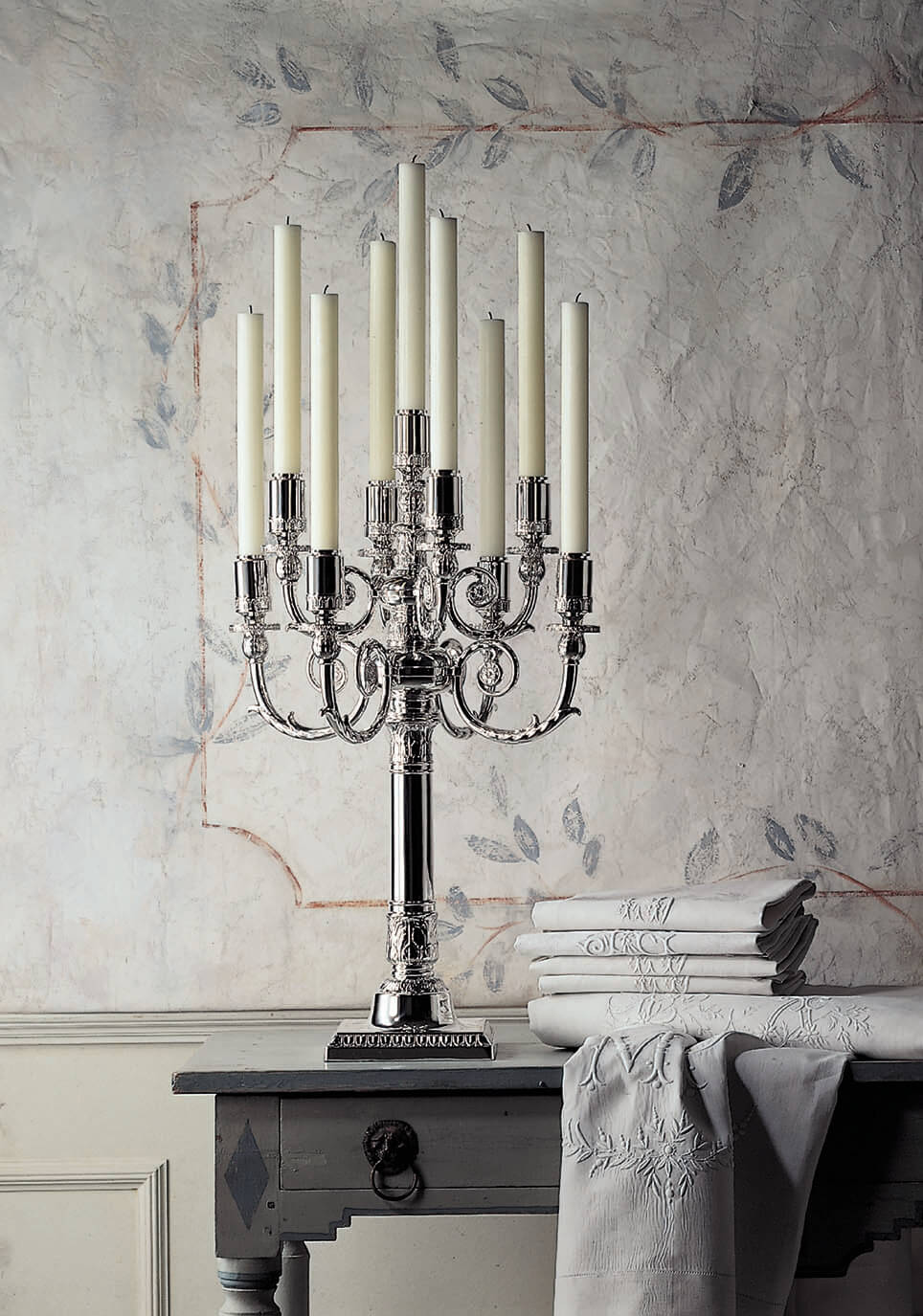 Empire Candelabrum, 9 Branches (925 Sterling Silver)