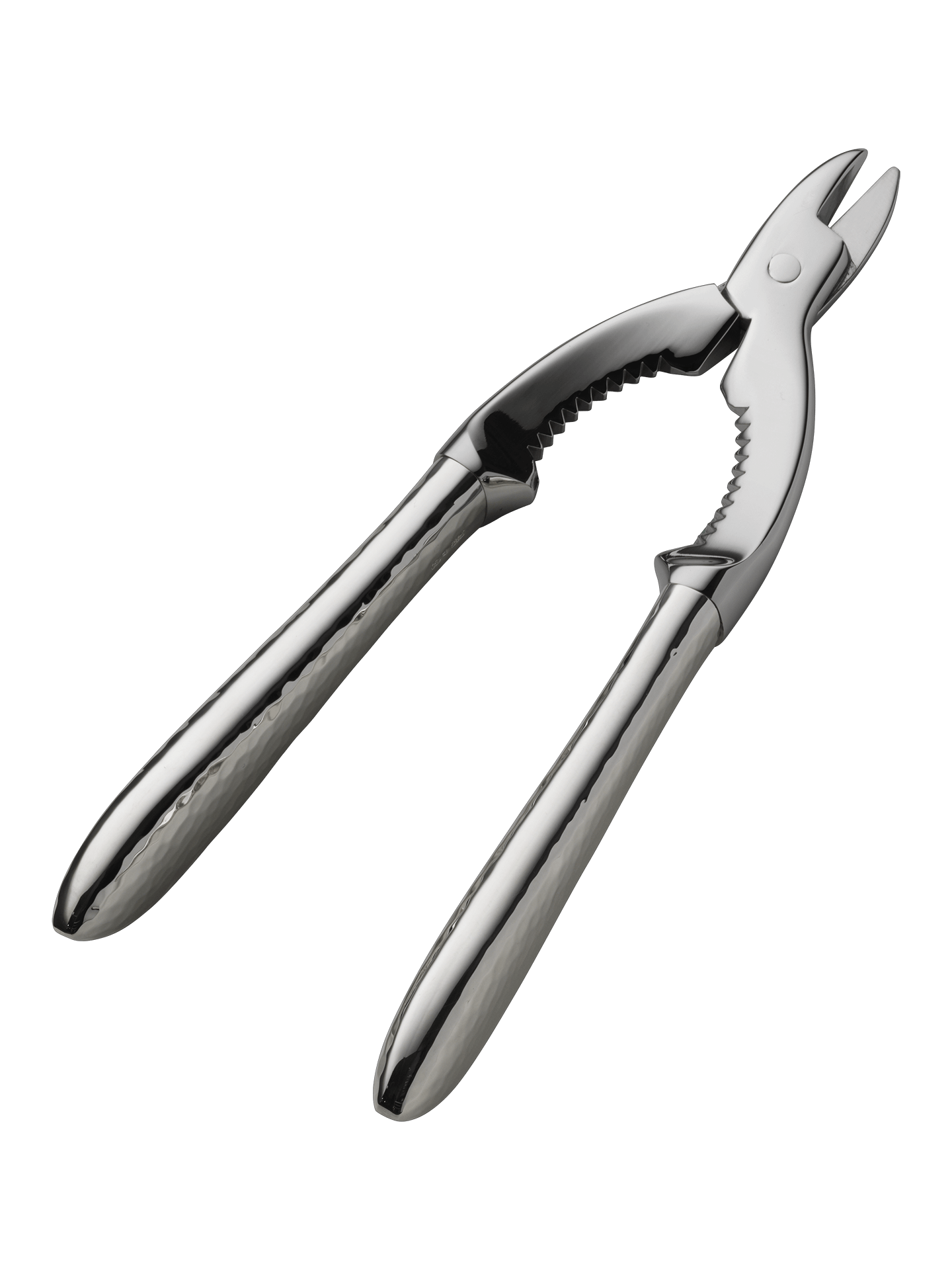 Martelé Champagne tongs (150g massive silverplated)