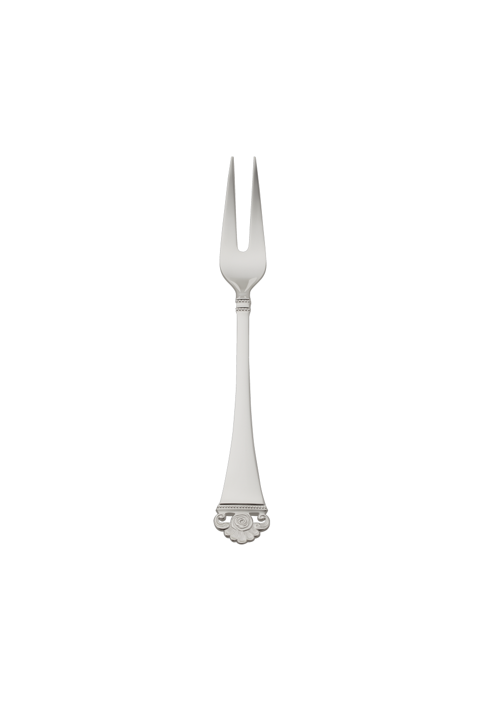 Rosenmuster Meat Fork, large (150g massive silverplated)