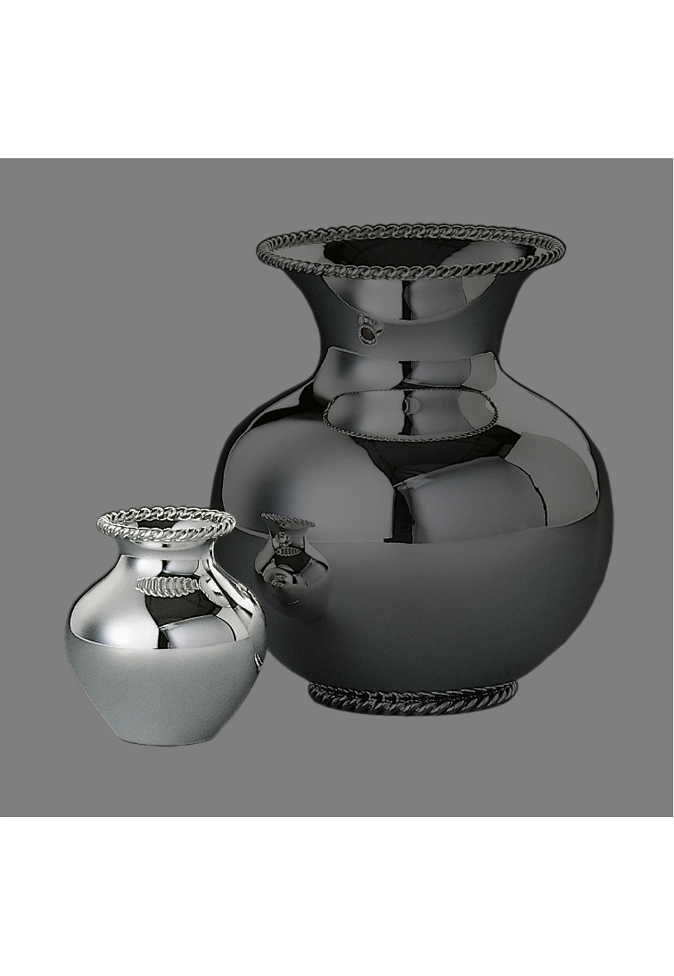 Kordelrand Vase, 8 Cm (925 Sterling Silver)