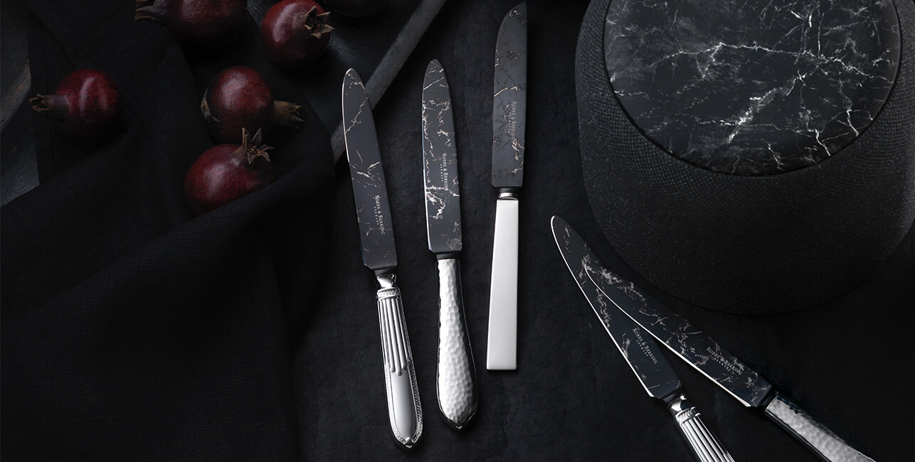 Robbe & Berking presents a series of blades inspired by marble stone 