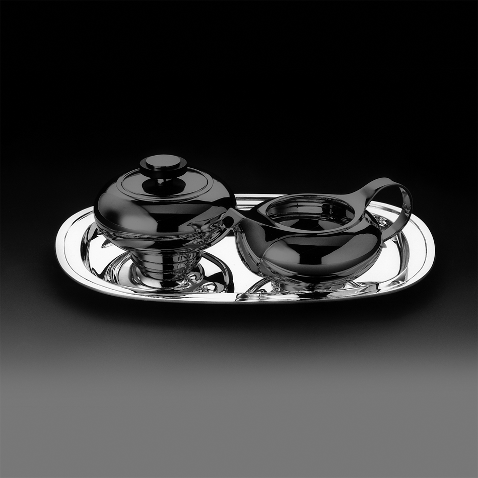 Neue Form Tray For Creamer And Sugar Bowl (925 Sterling Silver)