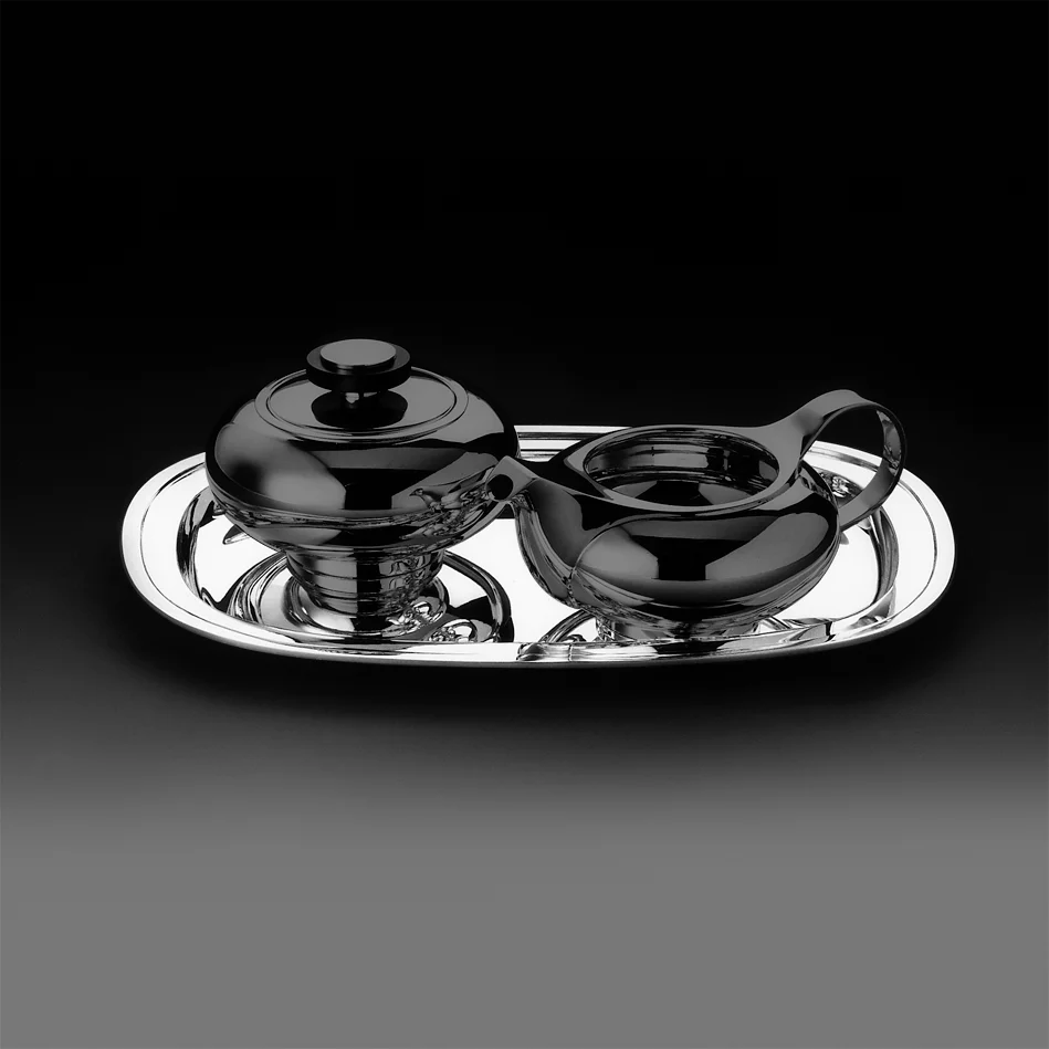 Neue Form Tray For Creamer And Sugar Bowl (925 Sterling Silver)