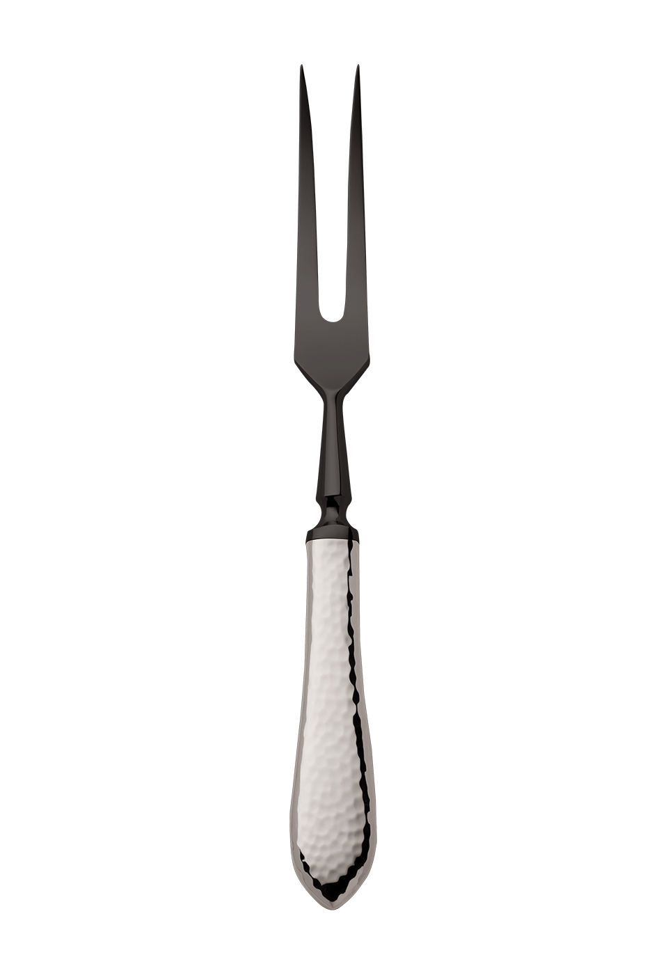 Martelé Carving Fork Frozen Black (150g massive silverplated)