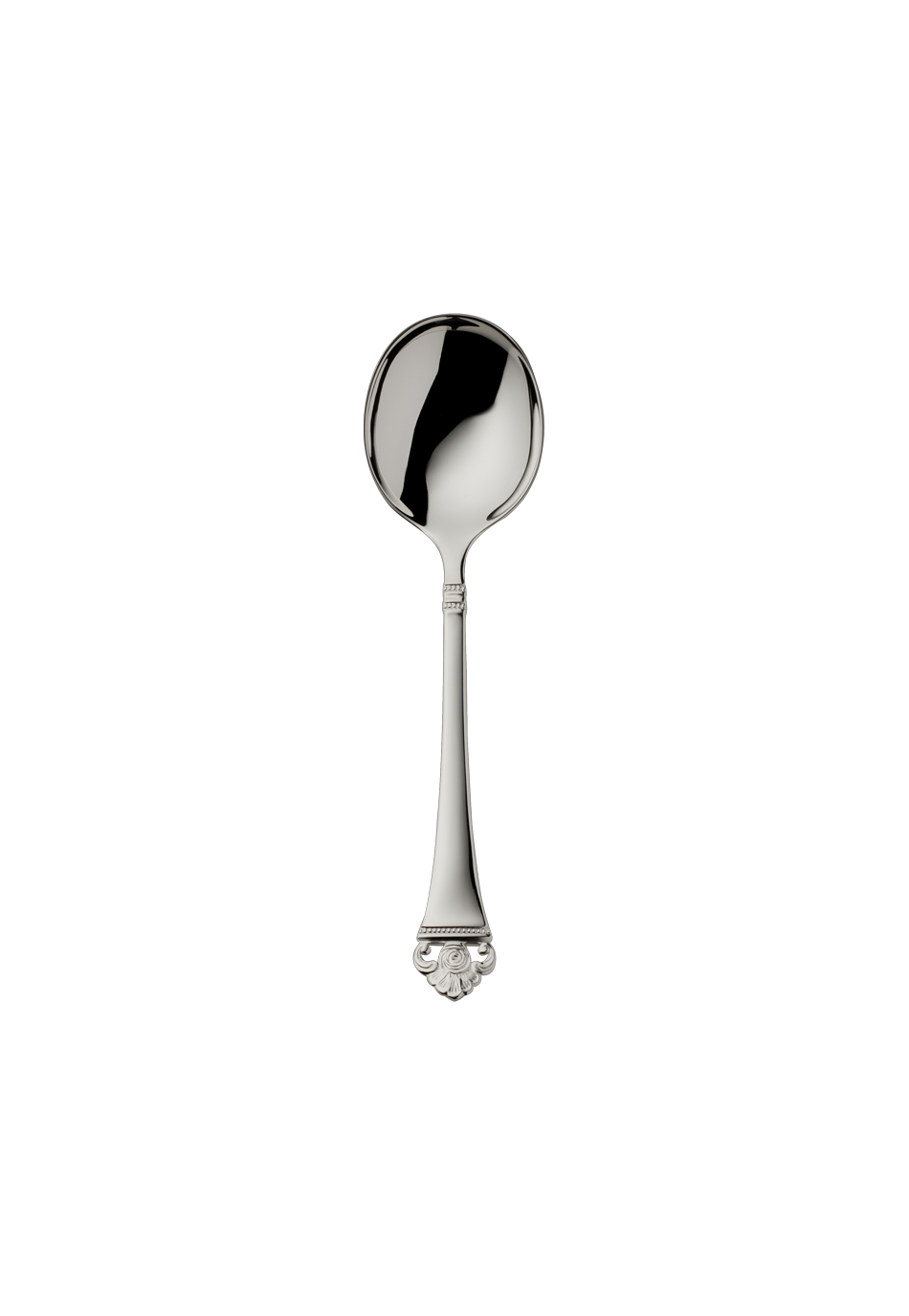 Rosenmuster Cream Spoon (Broth Spoon) (150g massive silverplated)