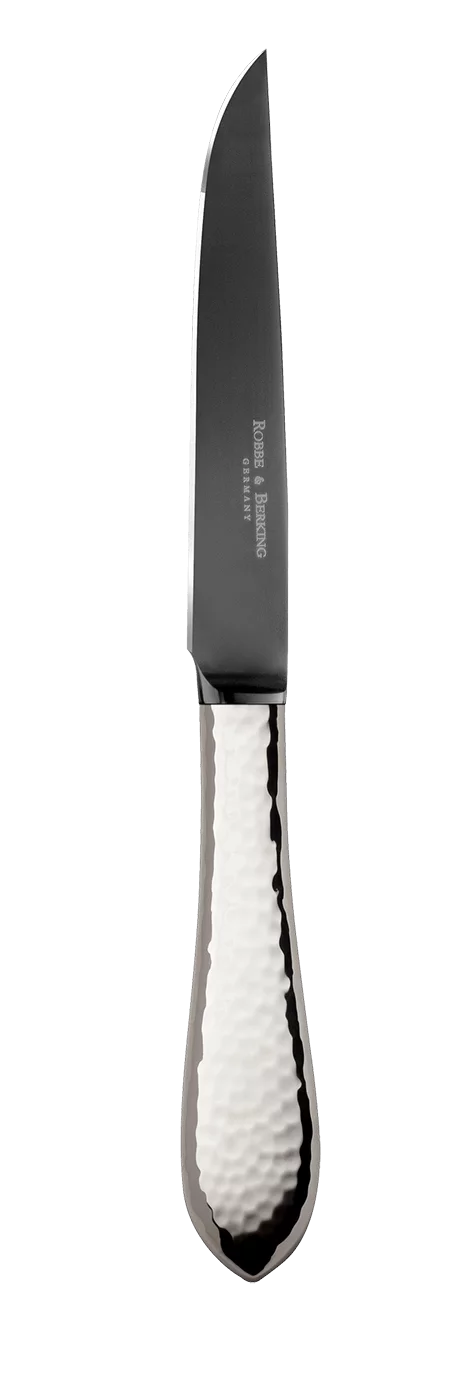 Martelé Steak Knife Frozen Black (150g massive silverplated)
