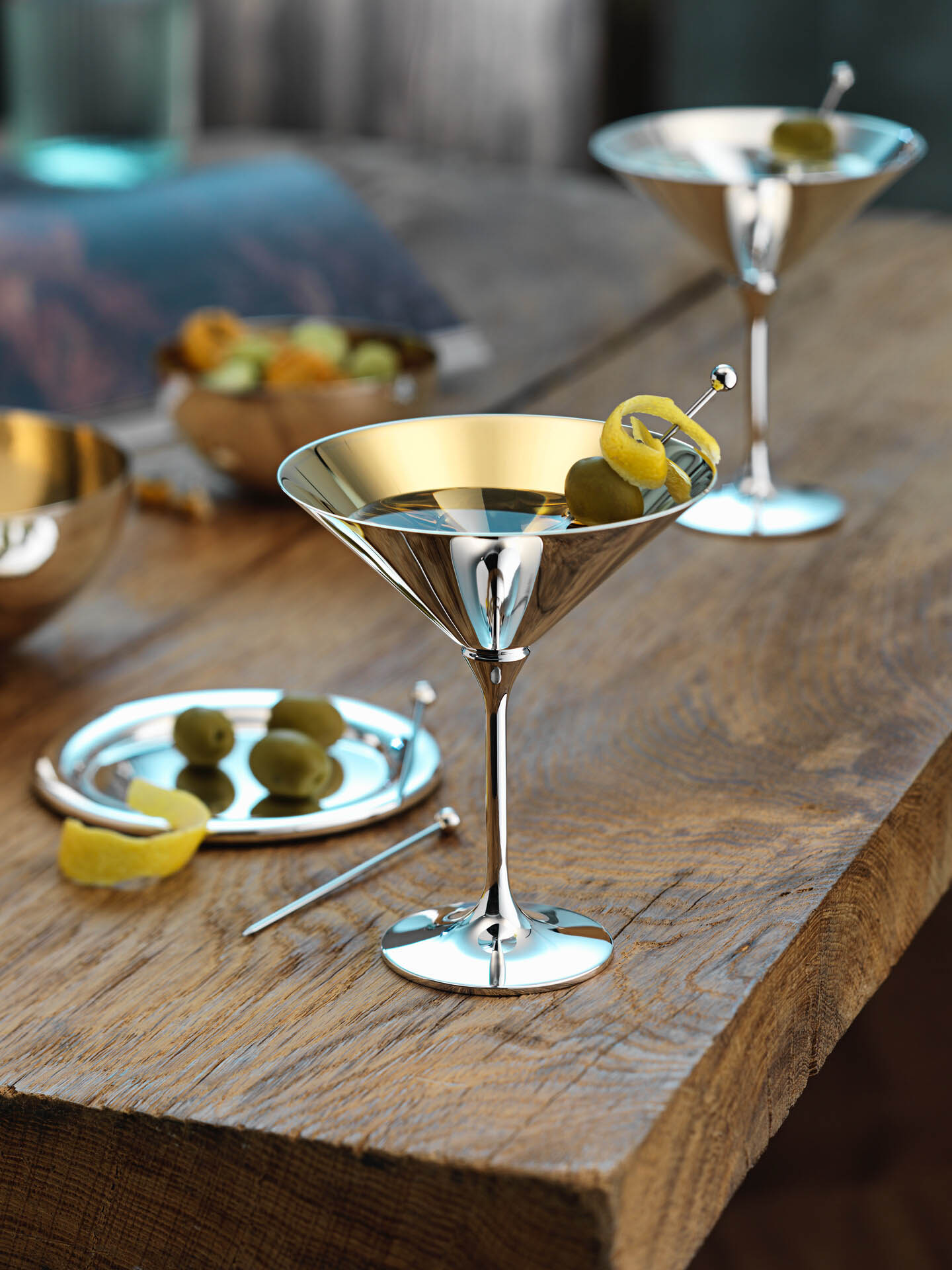 Dante Cocktail coupe, inside gold (90g silverplated, gold-plated inside)